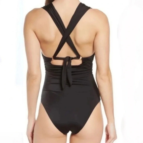 NWT Chelsea28 Black One-Piece Convertible Swimsuit S - Picture 2 of 7